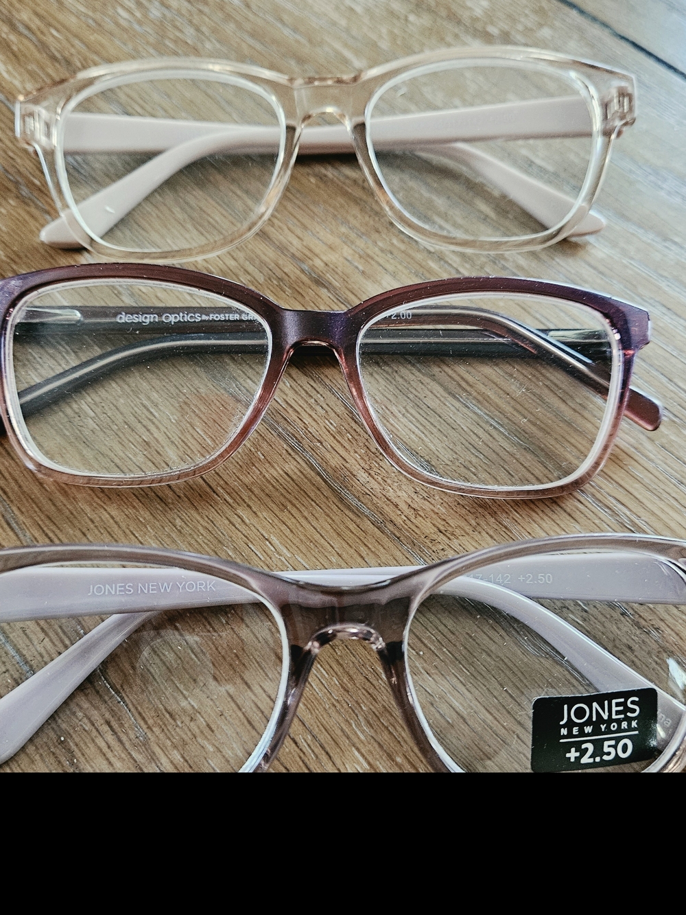 Jones New York And Foster Grants Translucent Pink Women's Reading Glasses